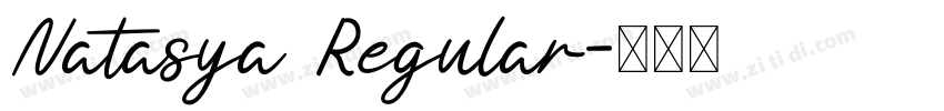 Natasya Regular字体转换
